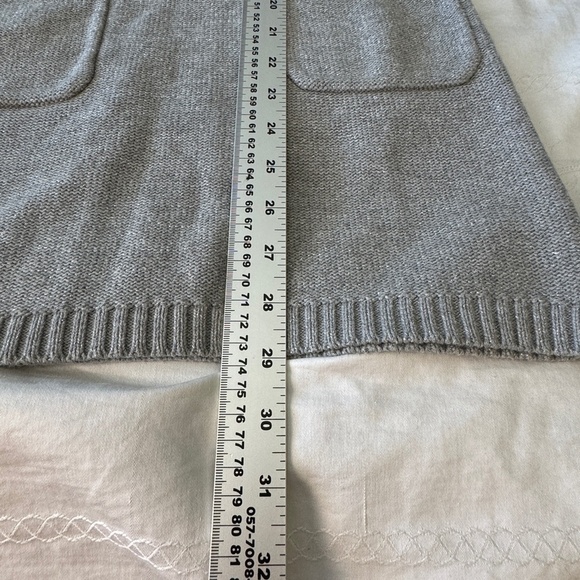Old Navy Women's Gray Glitter Sleeveless Knit Long Tunic Sweater Medium Pockets - Picture 10 of 12